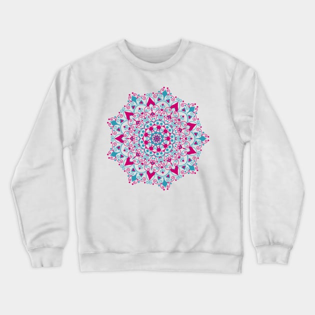 Henna Mandala Crewneck Sweatshirt by Cutthroatdesigns